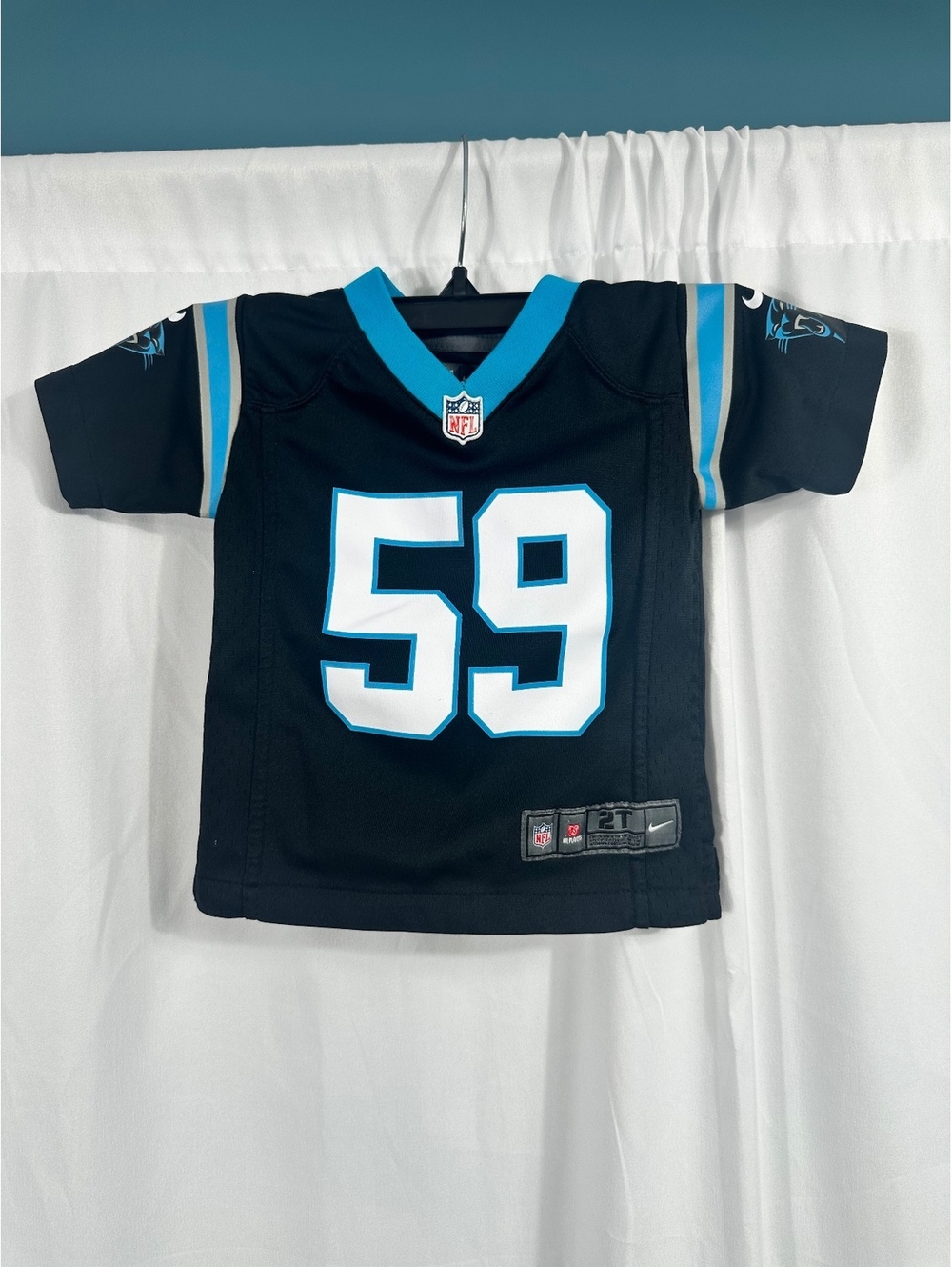 Nike NFL Carolina Panthers Kuechly #59 Toddler Jersey Size 2T